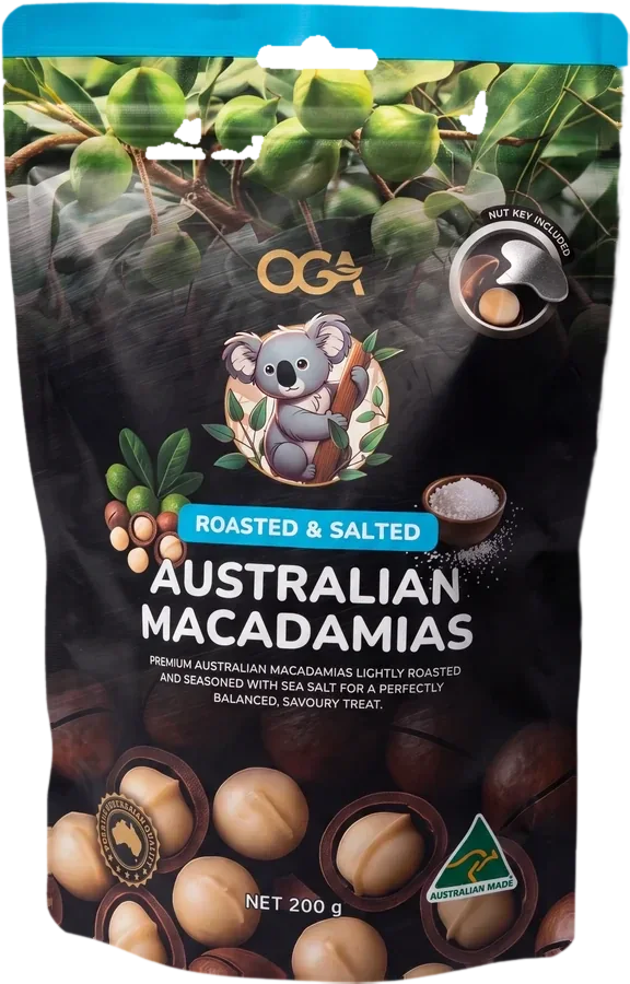 Australian Macadamias, Roasted and Salted, 200 g