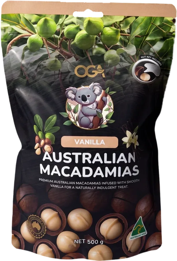 Australian Macadamias, Vanilla, 500 g